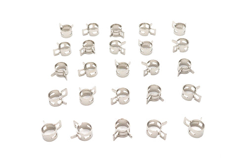 V-Twin Nickel Plated Oil Line Hose Clamp - 35-8037