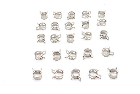 V-Twin Nickel Plated Oil Line Hose Clamp - 35-8038