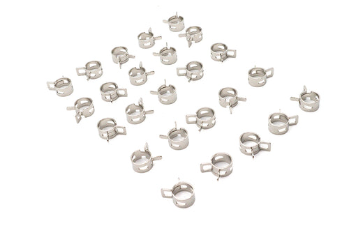 V-Twin Nickel Plated Oil Line Hose Clamp - 35-8038