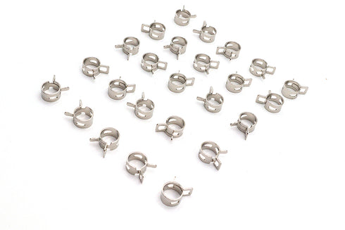 V-Twin Nickel Plated Oil Line Hose Clamp - 35-8038