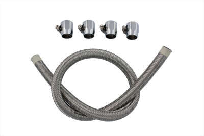 V-Twin Braided Fuel Line Kit Stainless Steel - 35-9170