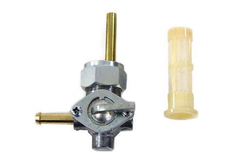 V-Twin Alloy Petcock with Nut and 90 Left Outlet - 35-9193