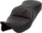 SADDLEMEN RoadSofa™ Seat - Honeycomb - Red Stitch - without Backrest - FLH/FLT '08-'23 808-07B-18904