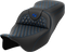 SADDLEMEN RoadSofa™ Seat - Honeycomb - Blue Stitch - without Backrest - FLH/FLT '08-'23 808-07B-18901