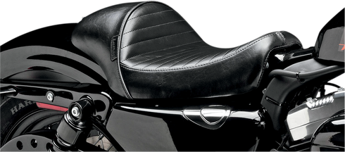 LE PERA Stubs Cafe Seat - Pleated - Black - XL '04-'23 LK-426PT