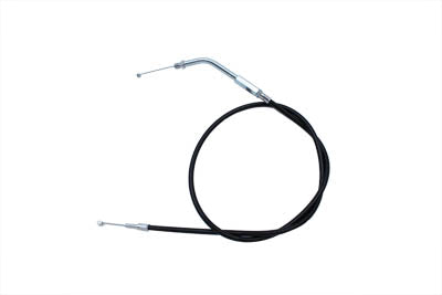 V-Twin Black Throttle Cable with 45 Elbow Fitting - 36-0101