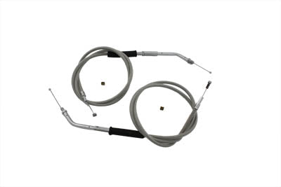 V-Twin Stainless Steel Throttle and Idle Cable Set - 36-0114