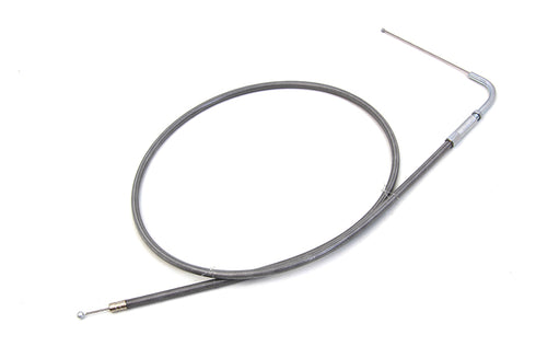 V-Twin Stainless Steel Throttle Cable with 38 inch Casing and 90 E - 36-0249