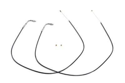 V-Twin 41.50 inch Black Throttle and Idle Cable Set - 36-0862