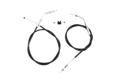 V-Twin Black Throttle and Idle Cable Set with 44.81 inch Casing - 36-0863