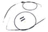 V-Twin Stainless Steel Throttle and Idle Cable Set Black Coat +8 in - 36-0879