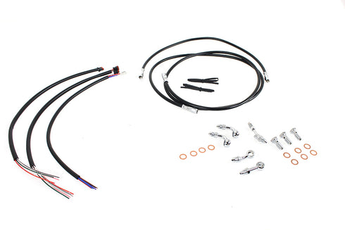 V-Twin 12 inch-14 inch Handlebar Cable and Brake Line Kit - 36-1606