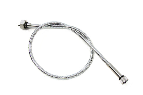 V-Twin 35 inch Chrome Speedometer Cable - 36-2524