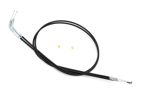 V-Twin Black Throttle and Idle Cable Set with 45 Elbow Fitting - 36-2561