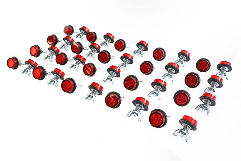 Chris Products License Plate Frame Reflector Set Red - 37-0014