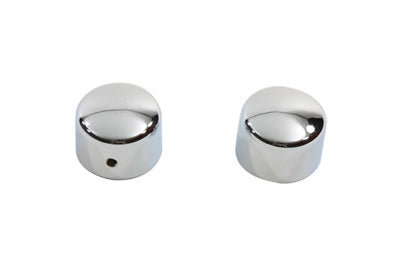 V-Twin Chrome Front Axle Nut Cap Set - 37-0059