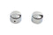 V-Twin Chrome Front Axle Nut Cap Set - 37-0059