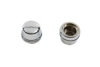 V-Twin Chrome Front Axle Cap Cover Set, Cap Style - 37-0380