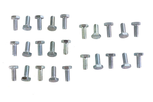 V-Twin Hex Cap Bolts Zinc 1/4 inch X 5/8 inch - 37-0600