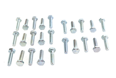 V-Twin Hex Cap Bolts Zinc 1/4 inch-20 x 1 inch - 37-0603