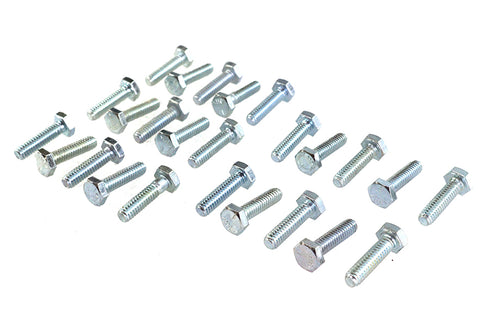 V-Twin Hex Cap Bolts Zinc 1/4 inch-20 x 1 inch - 37-0603