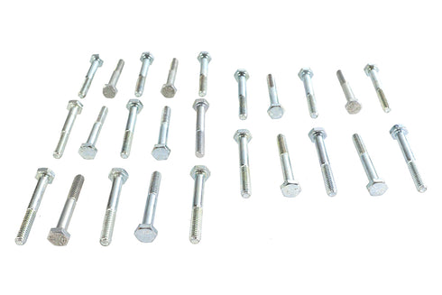 V-Twin Hex Cap Bolts Zinc 1/4 inch X 2 inch - 37-0607