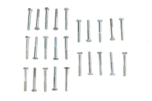 V-Twin Hex Cap Bolts Zinc 1/4 inch X 2 inch - 37-0607