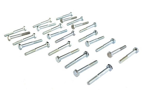 V-Twin Hex Cap Bolts Zinc 1/4 inch X 2 inch - 37-0607