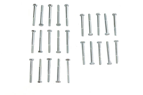 V-Twin Hex Cap Bolts Zinc 1/4 inch X 2-1/4 inch - 37-0608