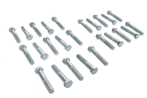 V-Twin Hex Cap Bolts Zinc 3/8 inch x 2 inch - 37-0623