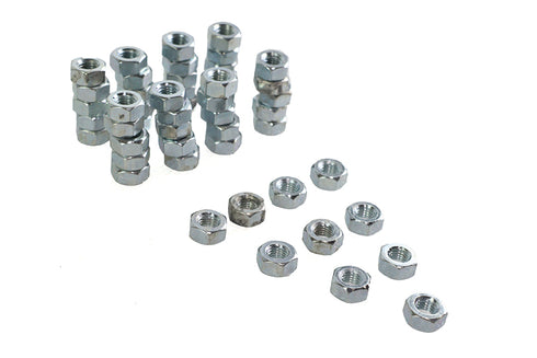 V-Twin Zinc Hex Nuts 1/4 inch-28 Standard - 37-0658