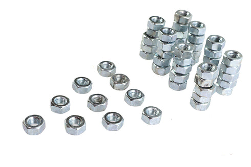V-Twin Zinc Hex Nuts 1/4 inch-28 Standard - 37-0658