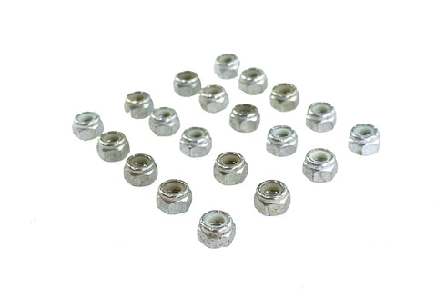 V-Twin Zinc Hex Nuts 1/4 inch-28 Nyloc - 37-0667