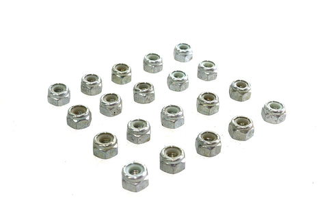 V-Twin Zinc Hex Nuts 1/4 inch-28 Nyloc - 37-0667