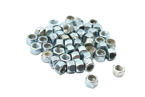 V-Twin Zinc Hex Nuts 5/16 inch-24 Nyloc - 37-0669