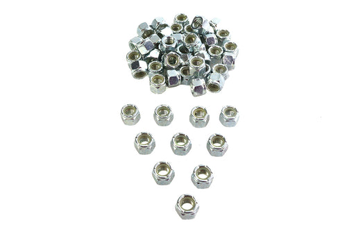 V-Twin Zinc Hex Nuts 3/8 inch-16 Nyloc - 37-0670