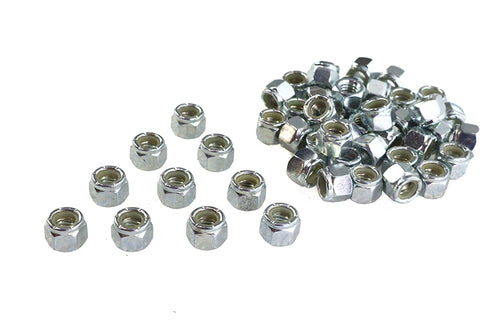 V-Twin Zinc Hex Nuts 3/8 inch-16 Nyloc - 37-0670