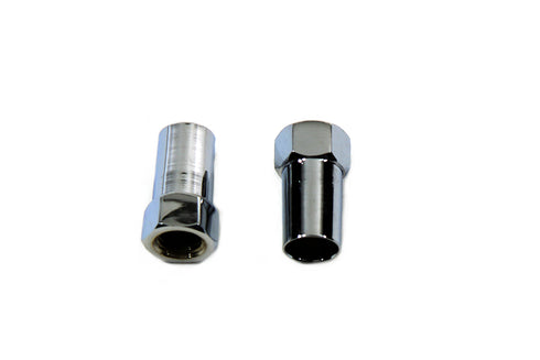 V-Twin Shifter Rod Tapered Jam Nut Set Chrome - 37-0863