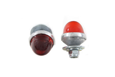 V-Twin License Plate Reflector Set Red - 37-0933