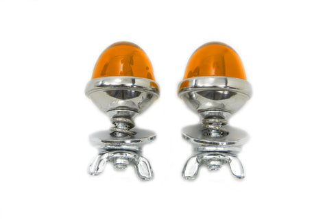 V-Twin License Plate Reflector Set Amber - 37-0934