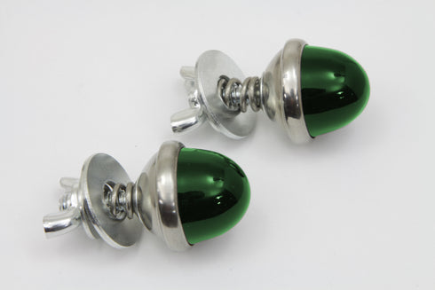 V-Twin License Plate Reflector Set Green - 37-0935