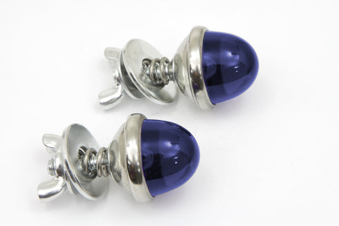 V-Twin License Plate Reflector Set Blue - 37-0936