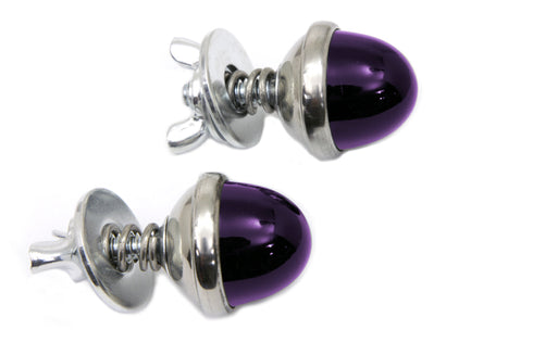 V-Twin License Plate Reflector Set Purple - 37-2110