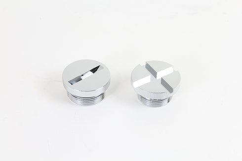 V-Twin Chrome Primary Cover Cap Set - 37-7376