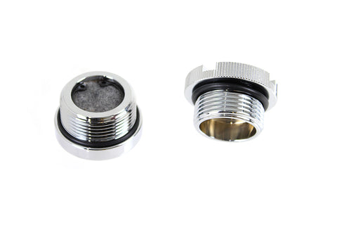 V-Twin Chrome Primary Cover Cap Set - 37-7376