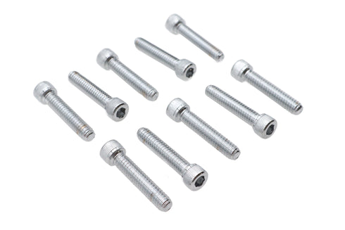 V-Twin Allen Socket Cap Bolt Knurled Chrome 1/4 inch X 1-1/4 inch - 37-8304T