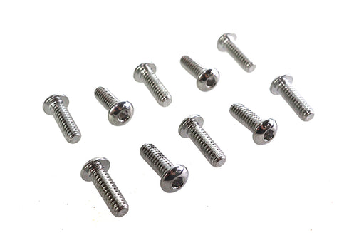 Colony Allen Button Head Screws Chrome 1/4 inch X 3/4 inch - 37-8702