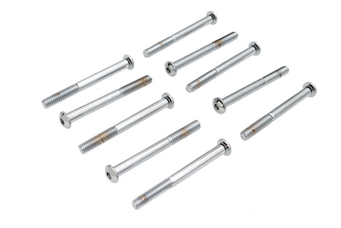 V-Twin Allen Button Head Screws Chrome 1/4 inch X 2-5/8 inch - 37-8738