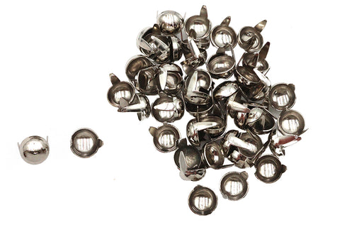 Standard Rivet 3/8 inch Round Saddlebag Spot Nickel - 37-8843