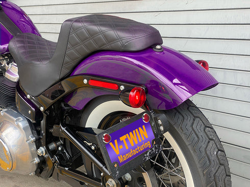 V-Twin License Plate Frame Reflectors Red Glass - 37-8891